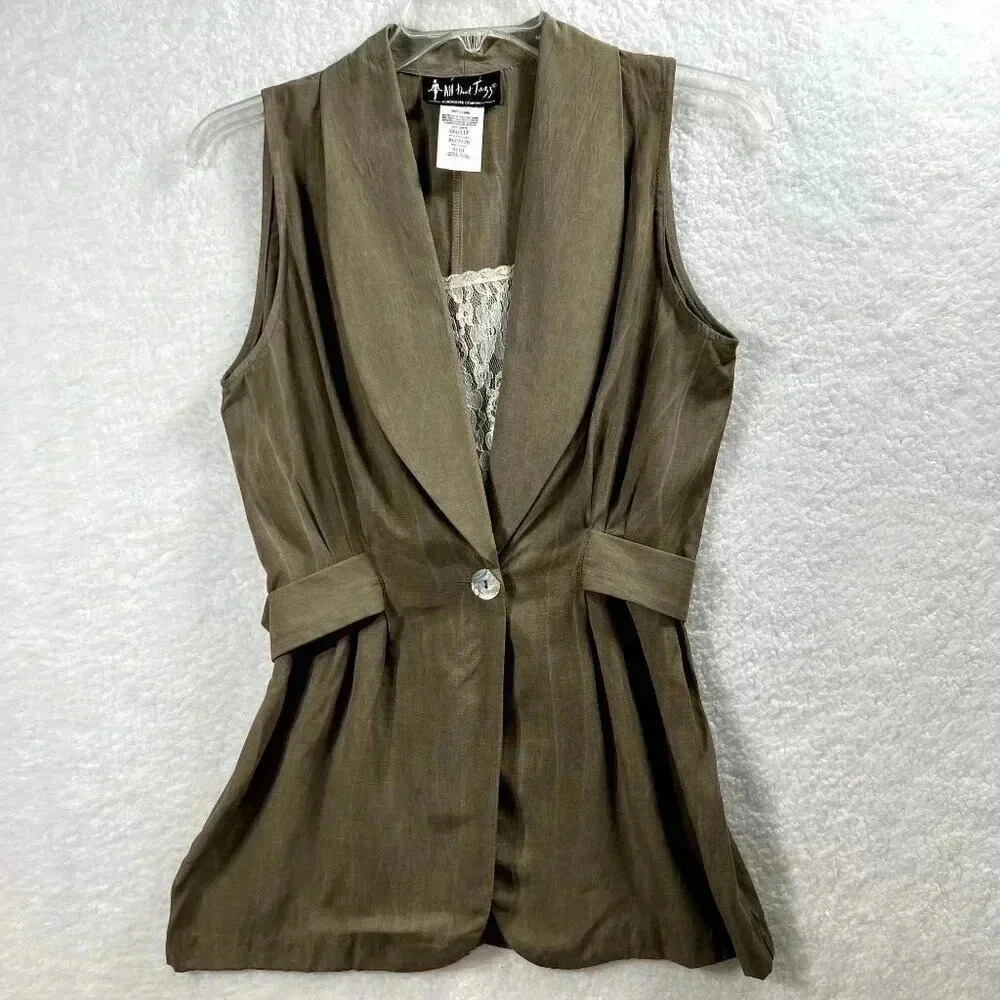 All That Jazz Vintage Womens Top/Jacket Pant Suit size 9/10 Minimalist - Picture 11 of 16